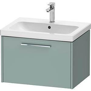 Duravit D-Code vanity unit DC4666010HG0000 handle chrome, fjord green matt, wall-mounted, pull-out 1, 634x400x460 mm