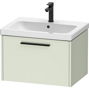 Duravit D-Code vanity unit DC46660BDHH0000 Handle Diamond Black, Pale Green Matt, Wall-mounted, Pull-out 1, 634x400x460 mm