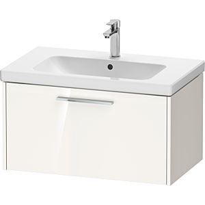 Duravit D-Code Waschtischunterschrank DC4667010220000 Griff Chrom, Weiß Hochglanz, Wandhängend, Auszug 1, 784x400x460 mm