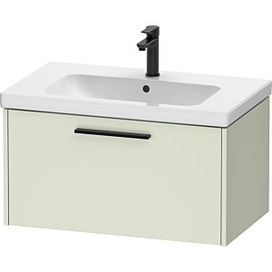 Duravit D-Code Waschtischunterschrank DC46670BDHH0000 Griff Diamantschwarz, Blassgrün Matt, Wandhängend, Auszug 1, 784x400x460 mm