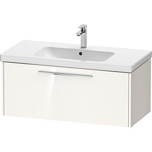 Duravit D-Code Waschtischunterschrank DC4668010220000 Griff Chrom, Weiß Hochglanz, Wandhängend, Auszug 1, 984x400x460 mm