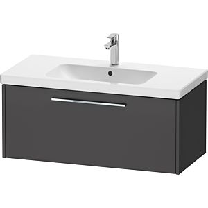 Duravit D-Code vanity unit DC4668010490000 handle chrome, graphite matt, wall-mounted, pull-out 1, 984x400x460 mm