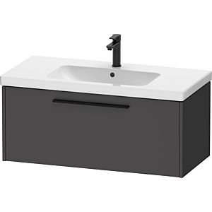 Duravit D-Code meuble sous-vasque DC46680BD490000 poignée noir diamant, graphite mat, suspendu, coulissant 1, 984x400x460 mm