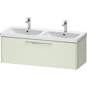 Duravit D-Code double vanity unit DC4669010HH0000 handle chrome, pale green matt, wall-mounted, pull-out 1, 184x400x460 mm