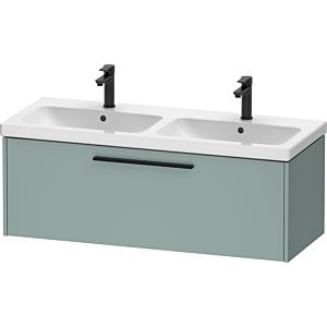 Duravit D-Code double vanity unit DC46690BDHG0000 , handle diamond black, fjord green matt, wall-mounted, pull-out 1, 1184x400x460 mm