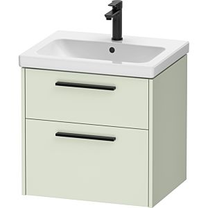 Duravit D-Code meuble sous-vasque DC46700BDHH0000 , poignée noir diamant, vert pâle mat, suspendu, tiroirs 2, 584x555x460 mm