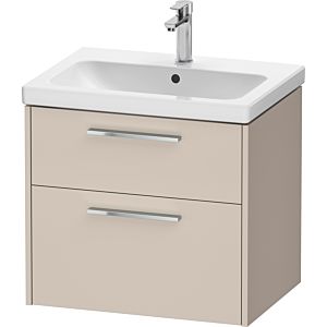 Duravit D-Code meuble sous-vasque DC4671010910000 , poignée chromé, taupe mat, suspendu, tiroirs 2, 634x555x460 mm
