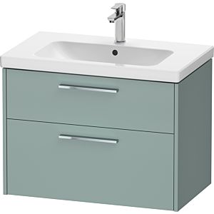 Duravit D-Code vanity unit DC4672010HG0000 , handle chrome, fjord green matt, wall-mounted, drawers 2, 784x555x460 mm