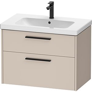 Duravit D-Code meuble sous-vasque DC46720BD910000 , poignée noir diamant, taupe mat, suspendu, tiroirs 2, 784x555x460 mm