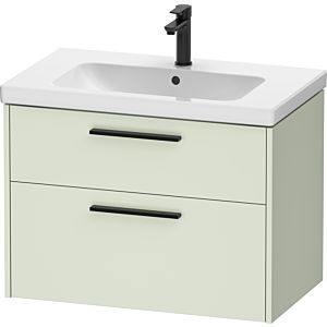 Duravit D-Code Waschtischunterschrank DC46720BDHH0000 ,Griff Diamantschwarz, Blassgrün Matt, Wandhängend, Schubkästen 2, 784x555x460 mm