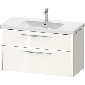 Duravit D-Code meuble sous-vasque DC4673010220000 , poignée chromée, blanc brillant, suspendu, tiroirs 2, 984x555x460 mm