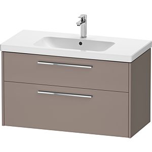 Duravit D-Code vanity unit DC4673010430000 , handle chrome, basalt matt, wall-mounted, drawers 2, 984x555x460 mm