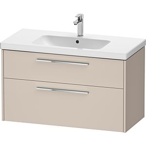 Duravit D-Code meuble sous-vasque DC4673010910000 , poignée chromé, taupe mat, suspendu, tiroirs 2, 984x555x460 mm