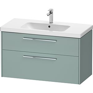 Duravit D-Code meuble sous-vasque DC4673010HG0000 , poignée chromée, vert fjord mat, suspendu, tiroirs 2,984x555x460 mm