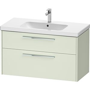 Duravit D-Code vanity unit DC4673010HH0000 , handle chrome, pale green matt, wall-hung, drawers 2, 984x555x460 mm
