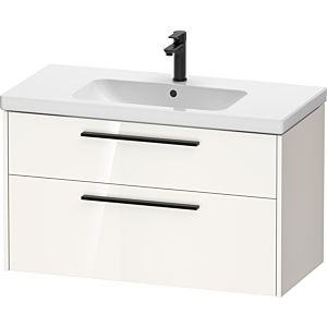 Duravit D-Code vanity unit DC46730BD220000 , handle diamond black, basalt high gloss, wall-mounted, drawers 2, 984x555x460 mm