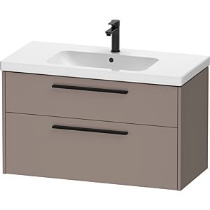 Duravit D-Code Waschtischunterschrank DC46730BD430000 ,Griff Diamantschwarz, Basalt Matt, Wandhängend, Schubkästen 2, 984x555x460 mm