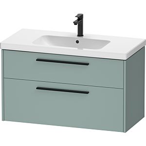 Duravit D-Code meuble sous-vasque DC46730BDHG0000 , poignée noir diamant, vert fjord mat, suspendu, tiroirs 2, 984x555x460 mm