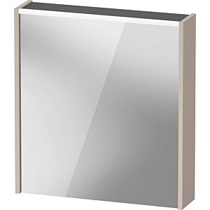 Duravit D-Code mirror cabinet DC7105L91912000 650x700 mm, taupe matt, with lighting and socket J