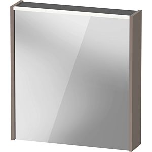Duravit D-Code mirror cabinet DC7105R43430000 650x700 mm, Basalt Matt, with lighting and socket