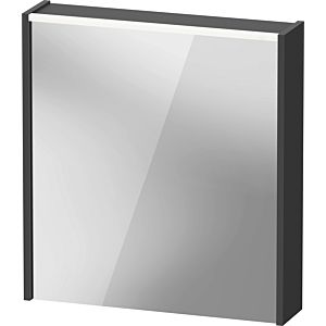 Duravit D-Code mirror cabinet DC7105R49490000 650x700 mm, graphite matt, with lighting and socket