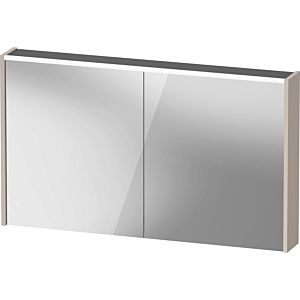 Duravit D-Code Spiegelschrank Verspiegelt DC7108091910000 1200x700x148, Taupe Matt, Steckdose, LED Beleuchtung