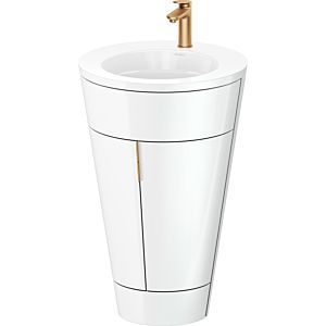 Duravit Starck 1, set c-bonded S19513O04850010 poignée bronze, céramique blanc mat, éclairage intérieur, sur pied, blanc brillant, 864 x 560 x 605 mm