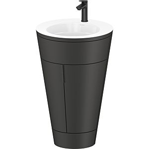 Duravit Starck 1, set c-bonded S19513OBD580000 poignée noir diamant, céramique blanc mat, sur pied, graphite satiné mat, 864 x 560 x 605 mm