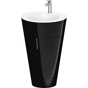 Duravit Starck 1,c-bonded Set S19512O70400010 Handle stainless steel, Ceramic white matt, interior lighting, floor-standing, Black high gloss, 864 x 560 x 605 mm