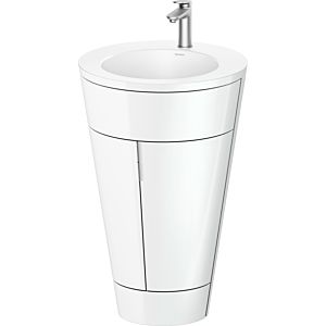 Duravit Starck 1,c-bonded Set S19512O70850010 Handle stainless steel, Ceramic white matt, interior lighting, floor-standing white high gloss, 864 x 560 x 605 mm