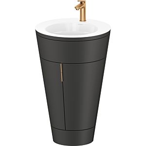 Duravit Starck 1, set c-bonded S19513O04580000 poignée bronze, céramique blanc mat, sur pied, graphite satiné mat, 864 x 560 x 605 mm