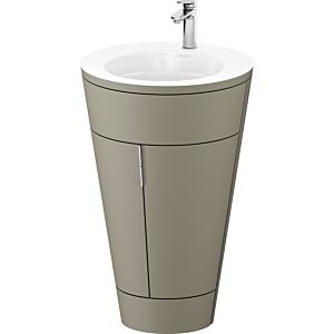 Duravit Starck 1, set c-bonded S19513O10920000 poignée chromée, céramique blanc mat, sur pied gris pierre satiné mat, 864 x 560 x 605 mm