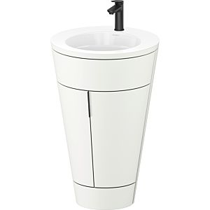 Duravit Starck 1, set c-bonded S19513OBD360000 poignée noir diamant, céramique blanc mat, sur pied, blanc satiné mat, 864 x 560 x 605 mm