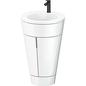 Duravit Starck 1, set c-bonded S19513OBD850000 poignée noir diamant, céramique blanc mat, sur pied, blanc brillant, 864 x 560 x 605 mm