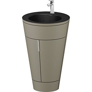 Duravit Starck 1,c-bonded Set S19514O10920010 Griff Chrom, Keramik Schwarz Matt, Innenbeleuchtung, bodenstehend, Stein Grau Seidenmatt, 864 x 560 x 605 mm