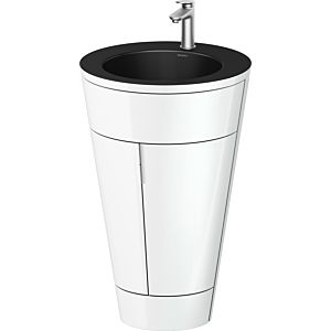 Duravit Starck 1,c-bonded Set S19514O70850010 Handle stainless steel, ceramic black matt, interior lighting, floor-standing, white high gloss, 864 x 560 x 605 mm
