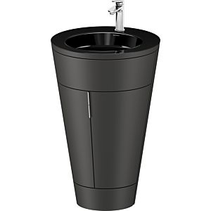 Duravit Starck 1,c-bonded Set S19515O10580010 Griff Chrom, Keramik Schwarz Matt, Innenbeleuchtung, bodenstehend, Graphit Seidenmatt, 864 x 560 x 605 mm