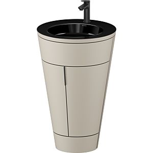 Duravit Starck 1, set c-bonded S19515OBD600000 poignée noir diamant, céramique noir mat, sur pied, taupe soie mat, 864 x 560 x 605 mm