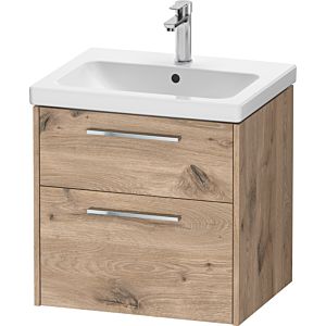Duravit D-Code Waschtischunterschrank DC4670010550000 ,Griff Chrom, Eiche Marmor, Wandhängend, Schubkästen 2, 584x555x460 mm