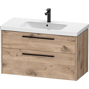 Duravit D-Code Waschtischunterschrank DC46730BD550000 ,Griff Diamantschwarz, Eiche Marmor, Wandhängend, Schubkästen 2, 984x555x460 mm