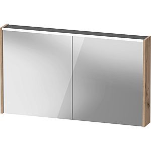 Duravit D-Code armoire à glace DC7108055551000 1200x700x148, chêne mat marbré, prise E, éclairage LED