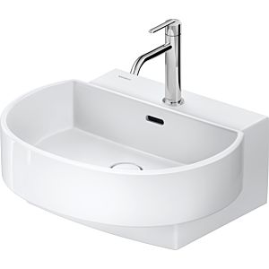 Duravit Balcoon washbasin 241155AA00 55 x 48 cm, white high gloss, with tap hole, overflow, tap hole bank