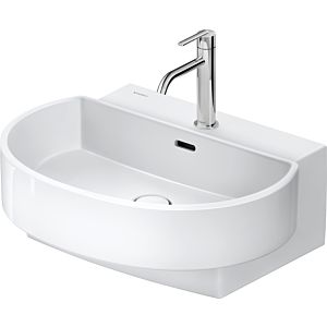 Lavabo Duravit Balcon 241160AA00 60 x 48 cm, blanc brillant, avec trou pour robinetterie, trop-plein, plage pour trou pour robinetterie