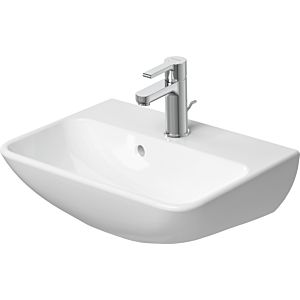 Duravit Me by Starck Waschtisch 0719453200 45 x 32 cm, mit Hahnloch, mit Überlauf, mit Hahnlochbank, weiß seidenmatt
