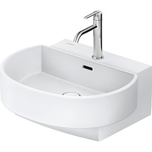 Duravit Balcoon washbasin 241155AC00 55 x 48 cm, white silk matt, with tap hole, overflow, tap hole bank