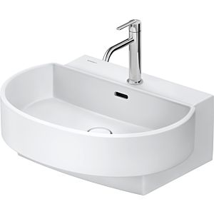 Lavabo Duravit Balcon 241160AC00 60 x 48 cm, finition satinée blanc , avec trou pour robinetterie, trop-plein, plage pour trou pour robinetterie