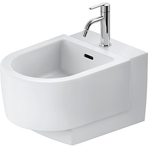 Duravit Balcoon wall-mounted bidet 272615AC00 37x54cm, with tap hole, overflow, white satin finish