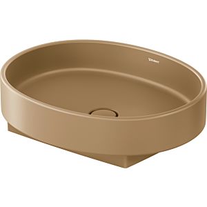 Duravit Balcoon countertop washbasin 241055AM79 55x45cm, without tap hole, overflow, Clay terra matt