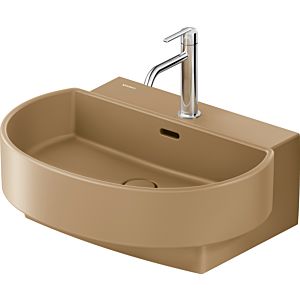 Duravit Balcoon washbasin 241160AM00 60 x 48 cm, Clay terra matt, with tap hole, overflow, tap hole bank