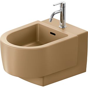 Duravit Balcoon wall-mounted bidet 272615AM00 37x54cm, with tap hole, overflow, Clay terra matt